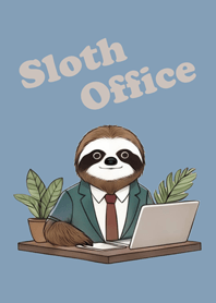 Sloth Office(Morandi blue)