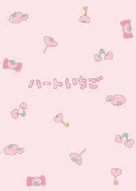 Pastel heart strawberry