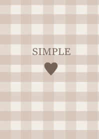 SIMPLE HEART -check fallbeige-