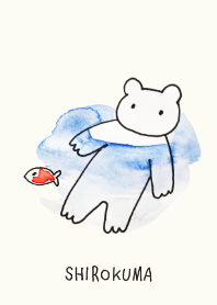Polar bear theme. watercolor
