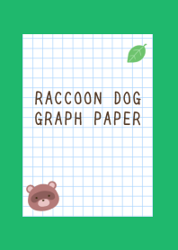 RACCOON DOG GRAPH PAPERj-GREEN-WHITE