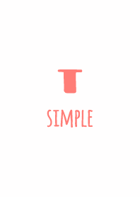 シンプルイニシャル-T＊ナチュラルレッド