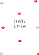 Simple lips red cute