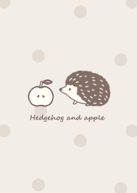 Hedgehog and apple *brown* 2