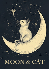 May your wishes come true. cat and moon2
