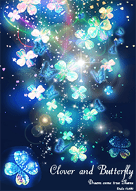 運気上昇✨クローバーと蝶#