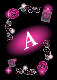 A-Initial- Pink Rose Illumination