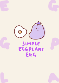 simple eggplant fried egg beige.