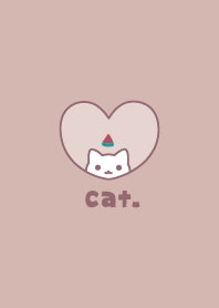 ねこすいか[くすみピンク]