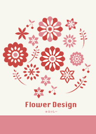 Flower Design-pink red-@Fusshi