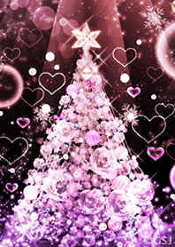 Pink rose Christmas tree from Japan