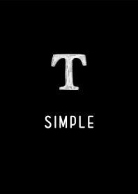 simple initials T dark