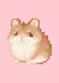 Hamster Pixel Art Theme  Pink 03