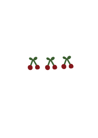 A roughly drawn, hand-drawn cherry.