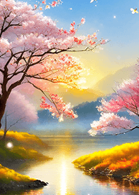 優美な春の風景の着せかえ(Spring-488)