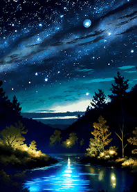 Beautiful starry night view#583