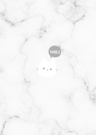 White cat and speech bubble gray06_2