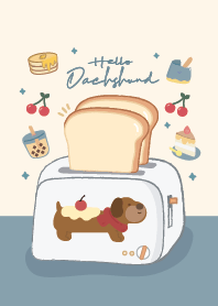 Hello dachshund cute : morning