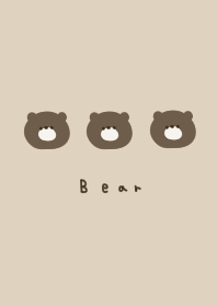 Beige and three bears.