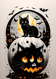 halloween cat 1B9234