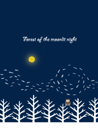 Forest of the moonlit night
