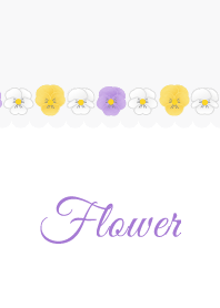 Flower 010-2 (pansy/White)