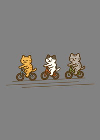 แมวขี่จักรยาน-สีเทาเหล็ก2