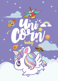 Unicorn Baby Fat Galaxy Purple