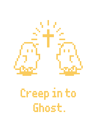 Sheet Ghost Creep in Ghost - W & Orange