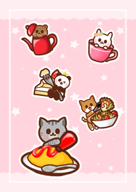 5 Animals! -light pink-