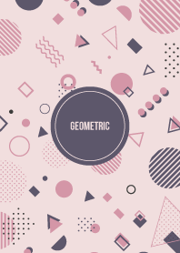 Geometric Misty Rose Puce