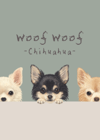 Woof Woof - Chihuahua L - GREEN GRAY