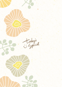Stylish 3color flowers and leaves9 Japan