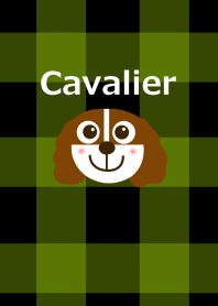 Cavalier dog and check pattern 2 from J