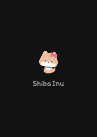 Shiba Inu3 Ribbon - Black