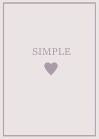SIMPLE HEART =dustypurple beige=