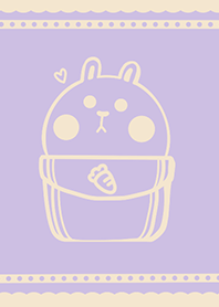 Pocket cute rabbit J-lightGrayOrange(Pu4