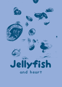 Jellyfish & heart Fountain Blue