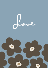in bloom, flower br - pale blue