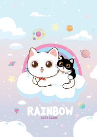 Cats Rainbow Cloud Pastel