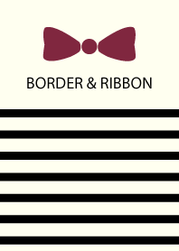BORDER & RIBBON -BLACK+WINERED-