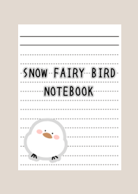 SNOW FAIRY BIRD NOTEBOOK-BEIGEj