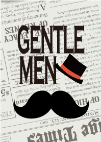 Vintage Newspaper & Mr. Mustache