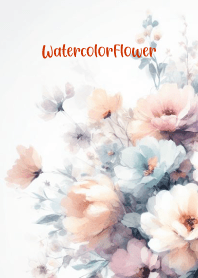 Watercolor-White Flower 97
