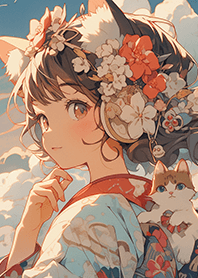 朱槿花少女の貓咪❤