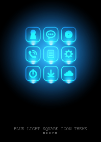 BLUE LIGHT SQUARE ICON THEME