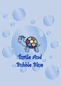 Turtle in the bubble blue