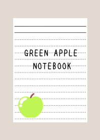 GREEN APPLE NOTEBOOK/BEIGE