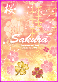 Sakura and Japanese patterns/