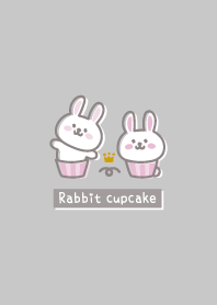 Rabbit cupcake <Crown> gray